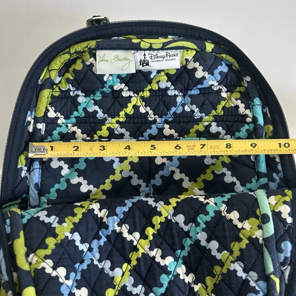 Vera Bradley Disney‎ Blue and Green Floral Backpack Quilted